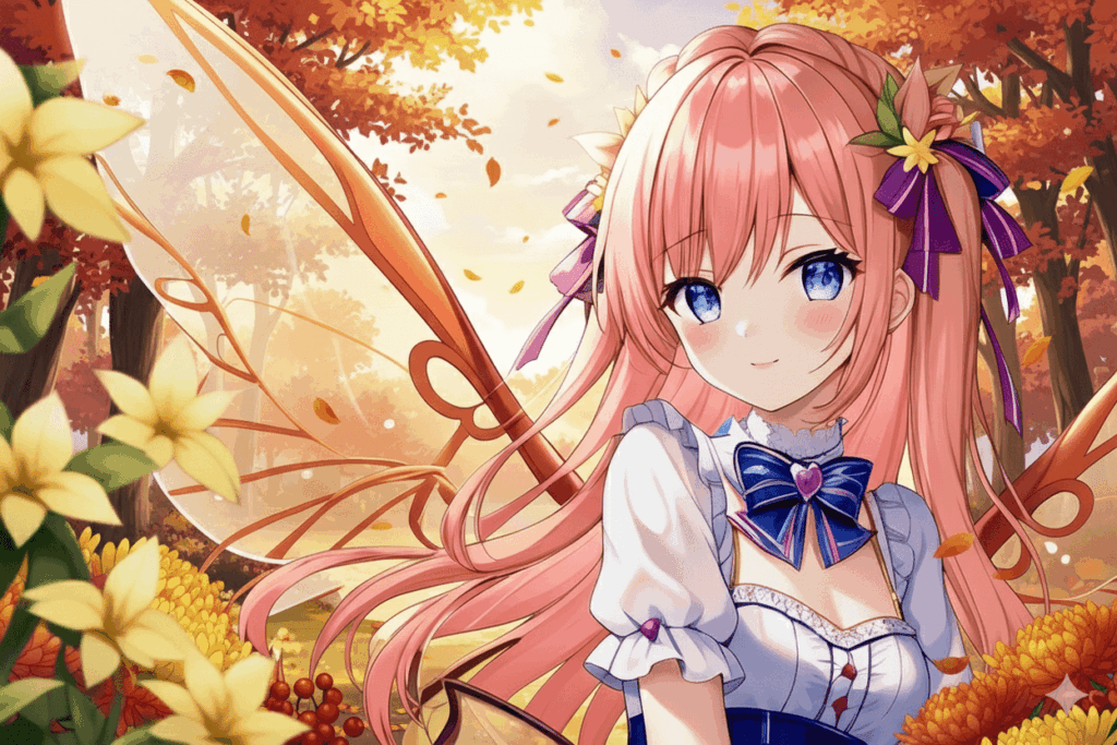 秋っぽい妖精の女の子