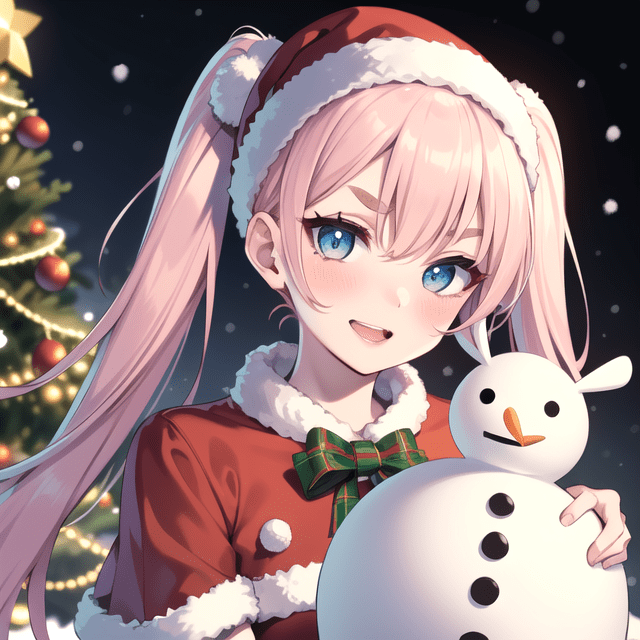 サンタコスチュームの女の子