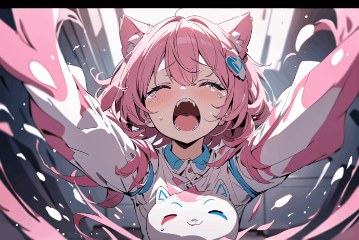 泣きわめく女の子